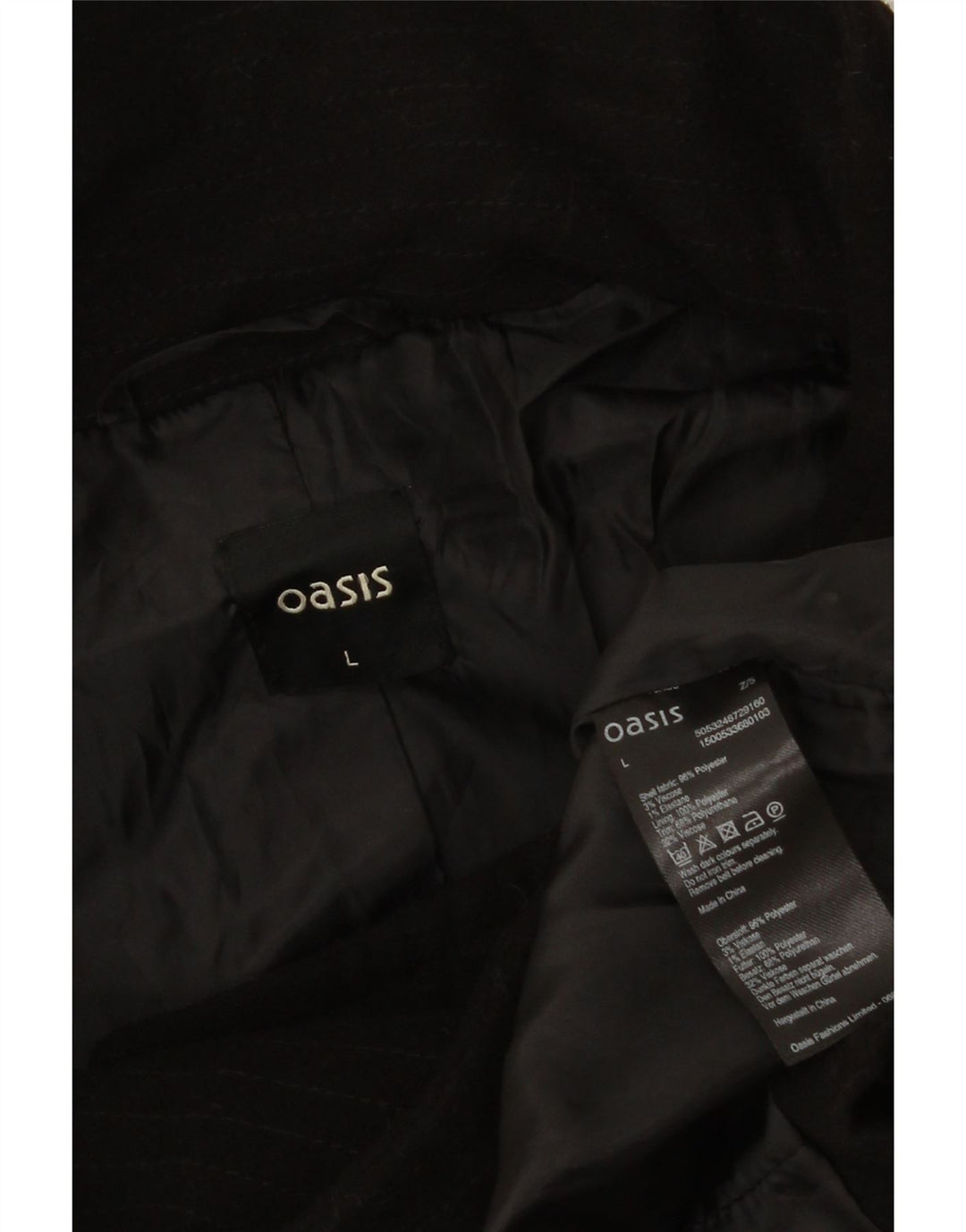 Soprabito da donna Oasis UK 16 grande poliestere nero