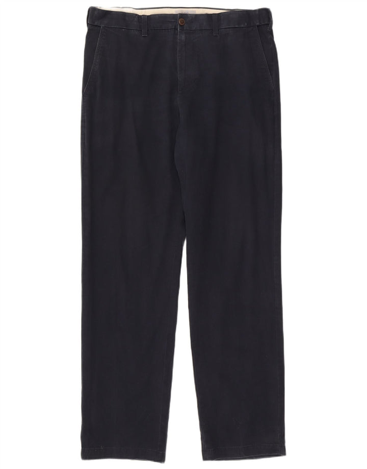 Pantaloni chino regolari da uomo Marks & Spencer W36 L33 cotone blu navy