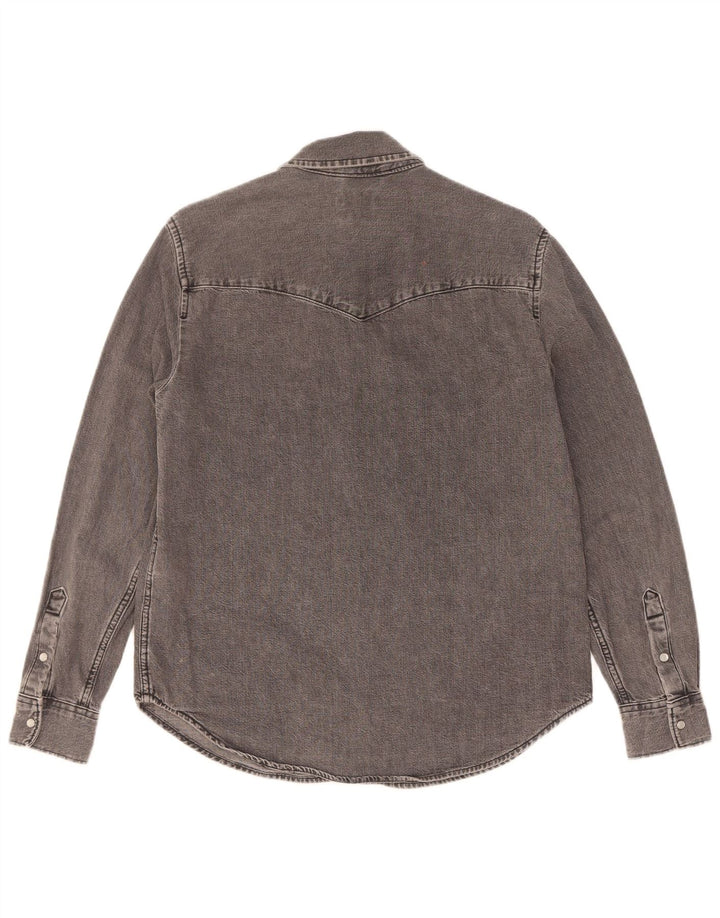 Camicia di jeans da donna Levi's UK 14 Cotone grigio medio