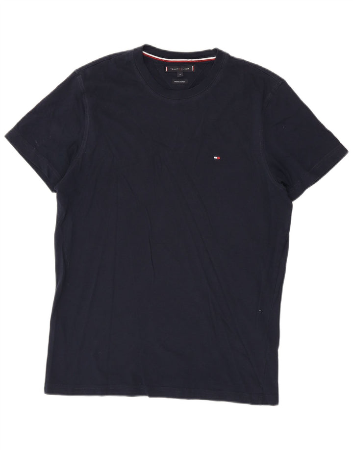 T-shirt da uomo Tommy Hilfiger Top in cotone blu navy medio