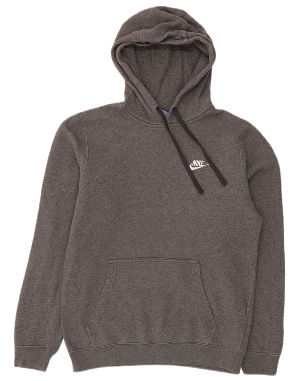 Felpa con cappuccio da uomo Nike Small in cotone grigio