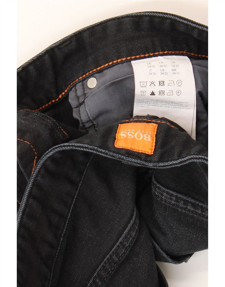 Jeans slim da uomo Hugo Boss W34 L32 cotone nero