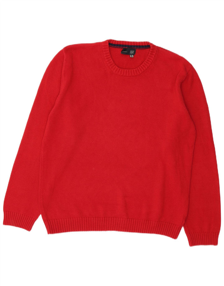 Maglione maglione girocollo da uomo Gas XL in cotone rosso