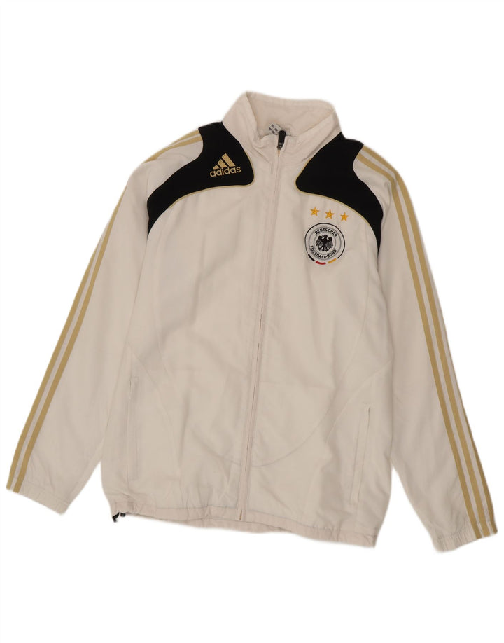 Giacca da tuta da uomo Adidas UK 38/40 Medio Bianco