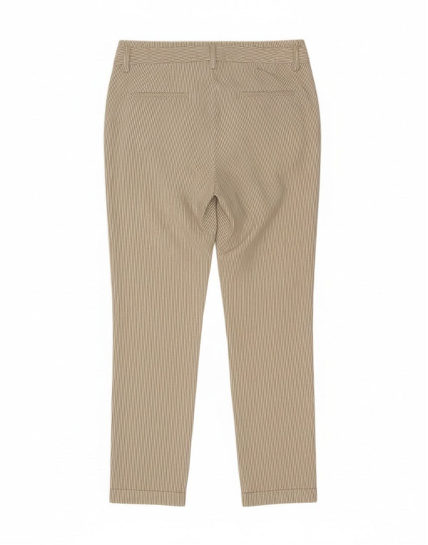 Pantaloni chino slim da donna Zara EU 38 Small W28 L27 cotone a righe verdi