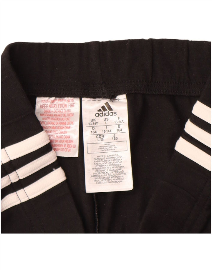 Pantaloni Tuta Bambina ADIDAS 13-14 Anni Cotone Nero