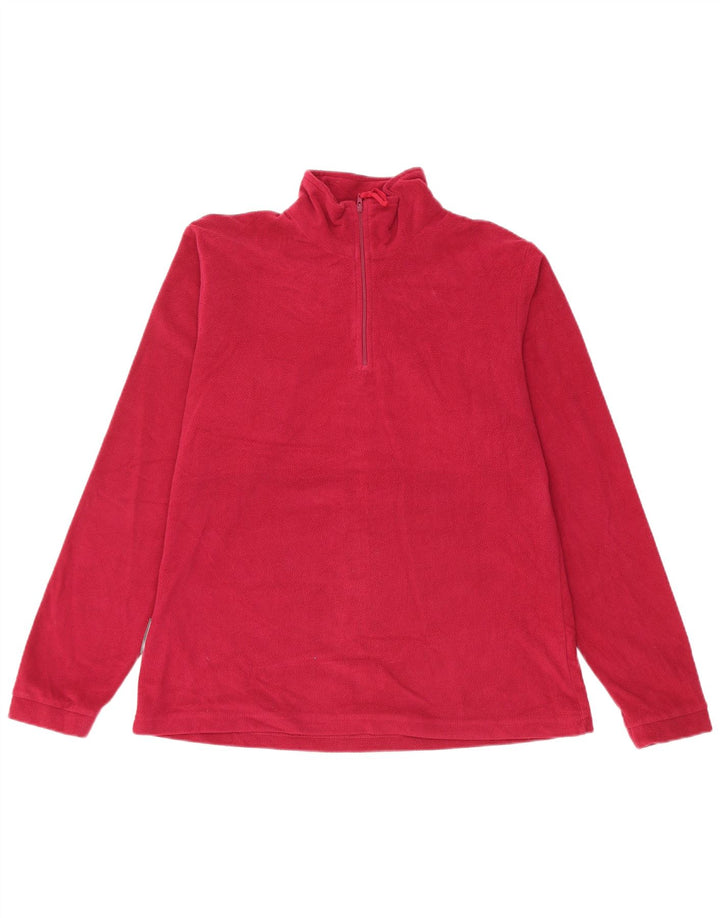 Maglione in pile da donna con collo e zip Mountain Essentials UK 14 grande rosso poliestere
