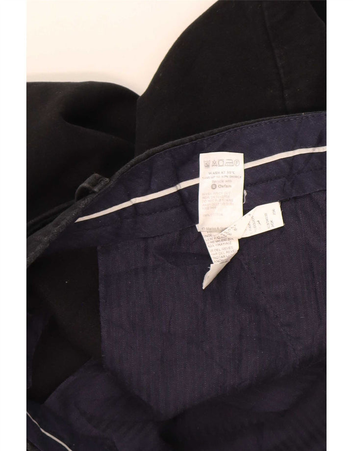 Pantaloni chino dritti Marks & Spencer da uomo blu Harbour W36 L29 neri