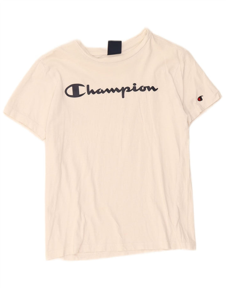 T-shirt grafica Champion da bambino, 11-12 anni, grande, bianca