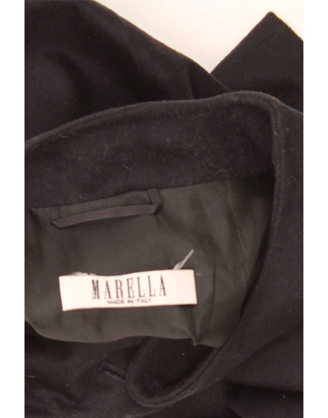Giacca blazer da donna a 4 bottoni Marella UK 16 grande lana blu navy