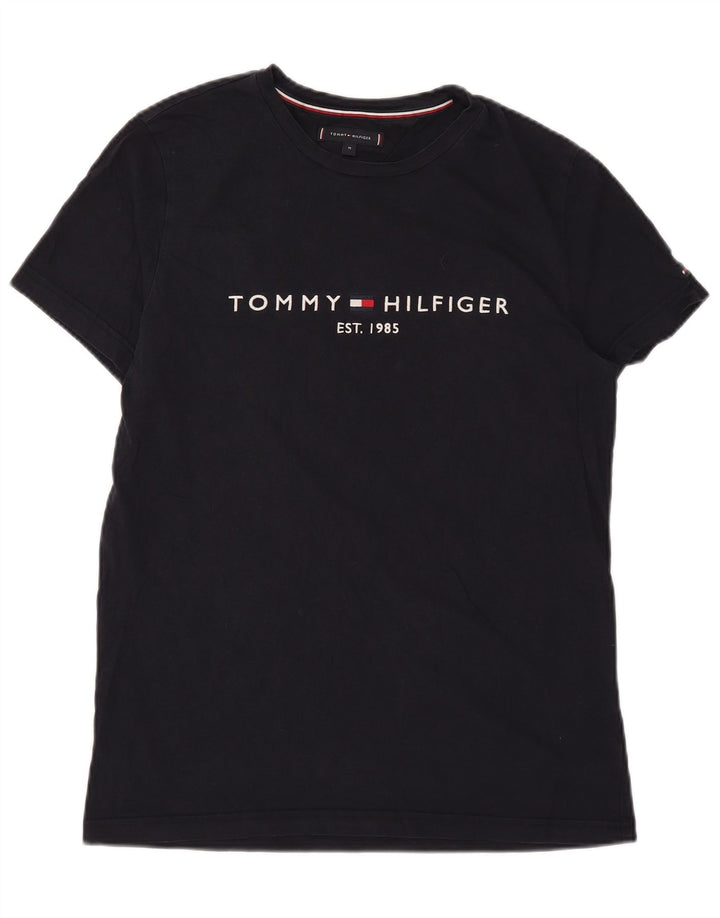 T-shirt grafica da uomo slim fit Tommy Hilfiger Top blu navy medio