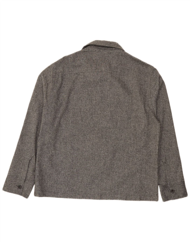 Camicia overshirt da uomo Zara in acrilico grigio medio