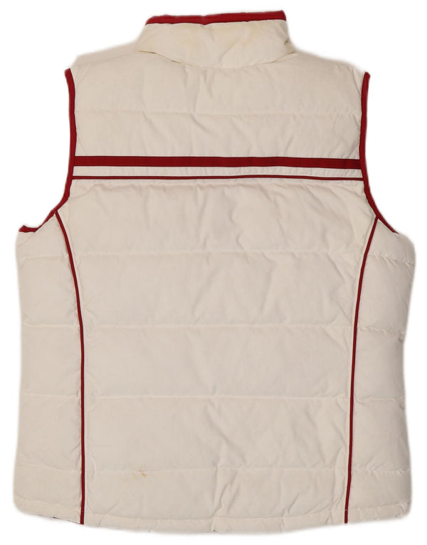 Gilet imbottito reversibile da donna Nike UK 14/16 grande bianco poliestere