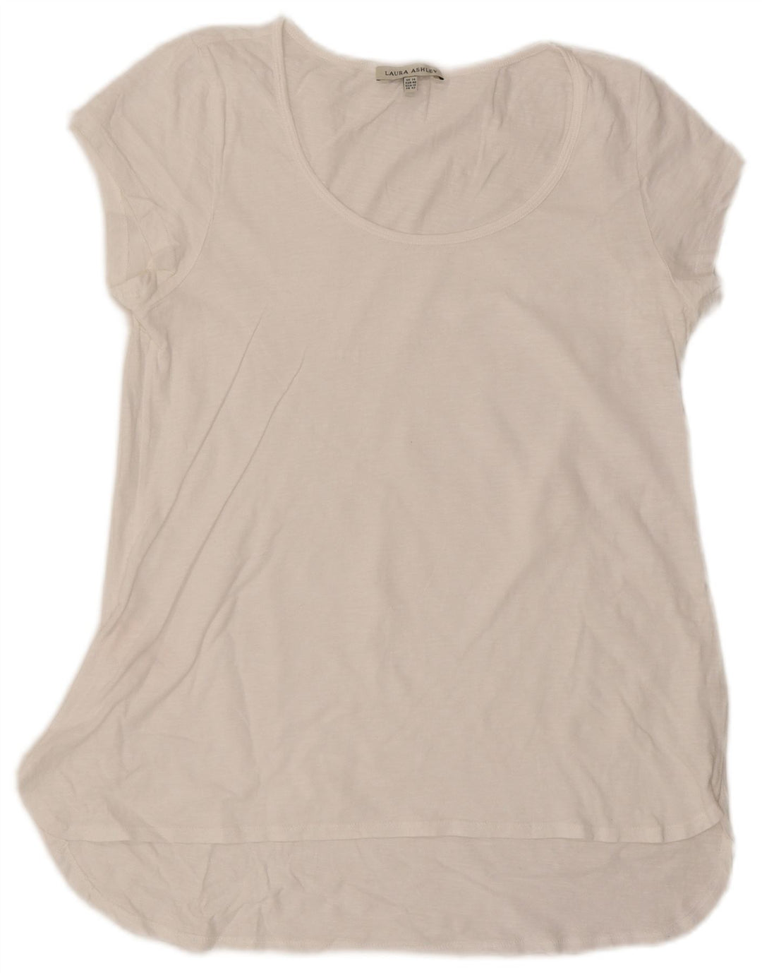 Top tunica da donna Laura Ashley UK 14 grande cotone bianco