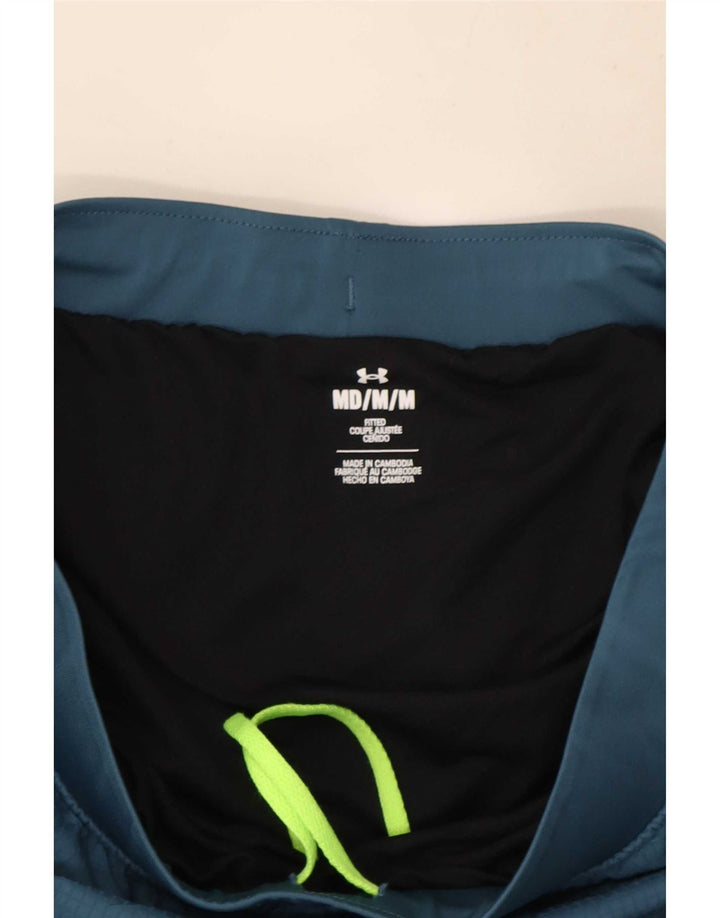Pantaloncini sportivi grafici da uomo Under Armour in poliestere color block blu medio