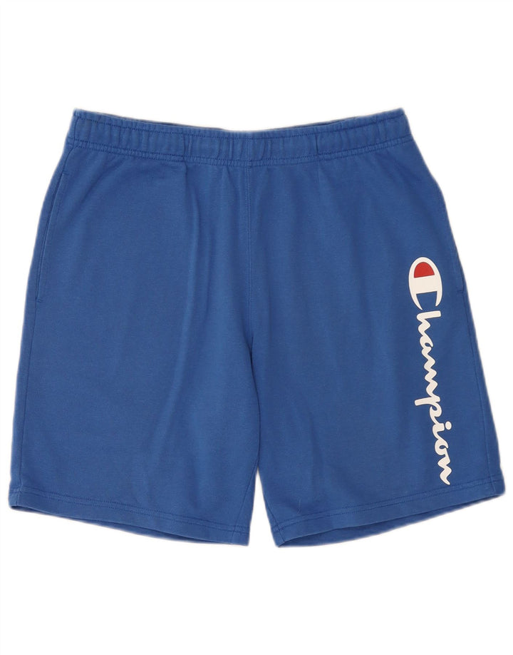 Pantaloncini sportivi grafici da uomo Champion grandi in cotone blu