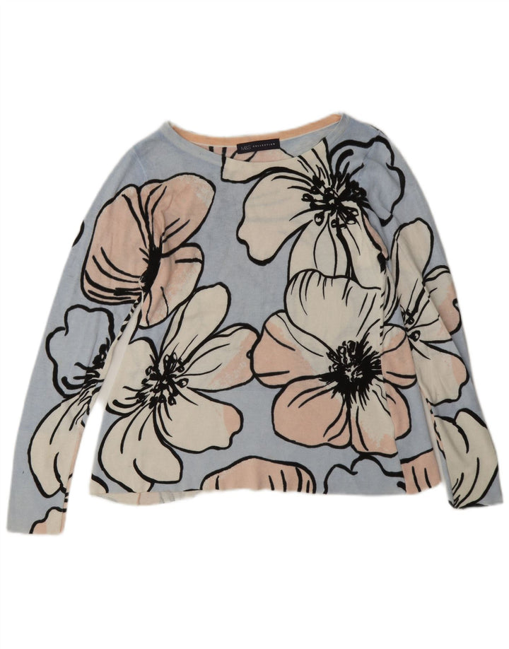 Camicetta da donna Marks & Spencer Top UK 8 piccolo cotone floreale blu