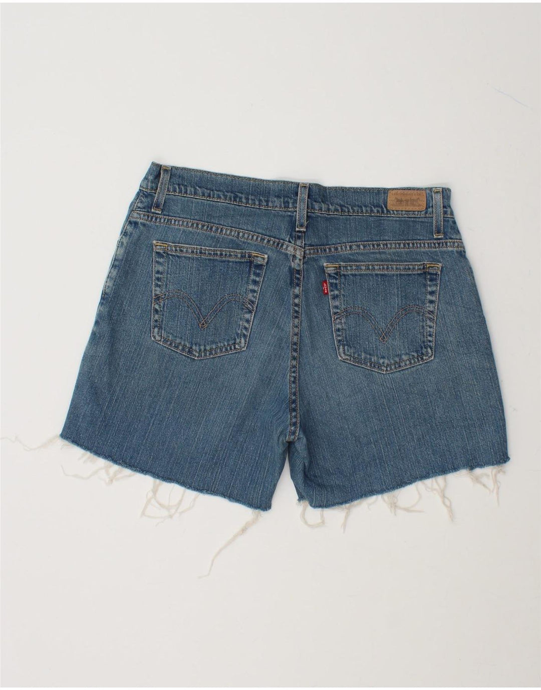 LEVI'S Womens 550 Denim Shorts US 12 Large W32 Blue Cotton Vintage Levi's and Second-Hand Levi's from Messina Hembry 