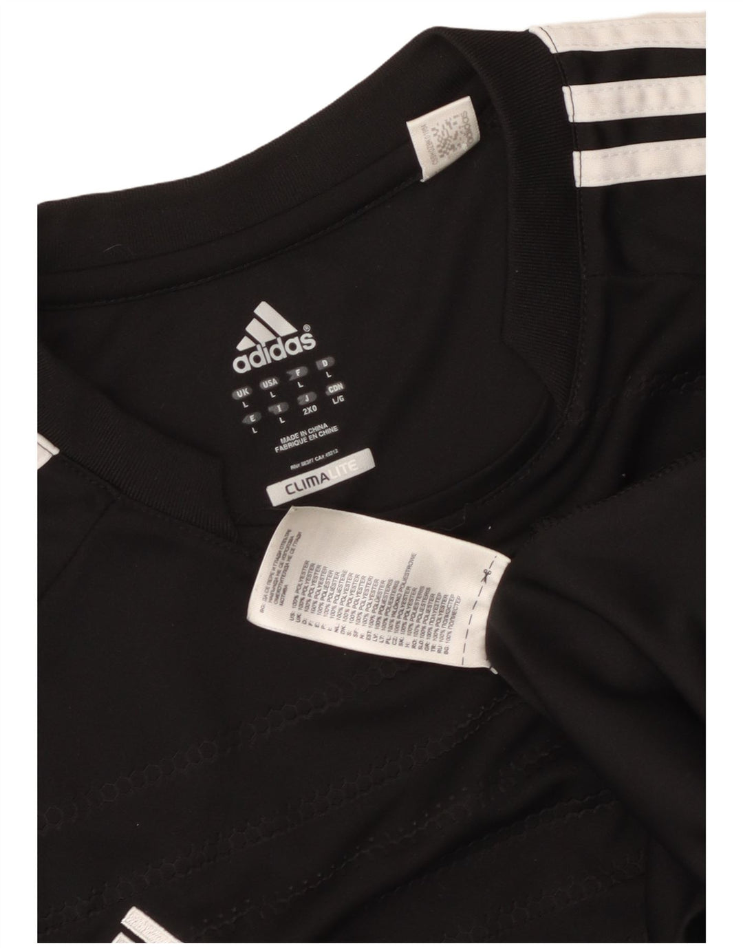 T-shirt Adidas Climalite da uomo, grande, in poliestere nero