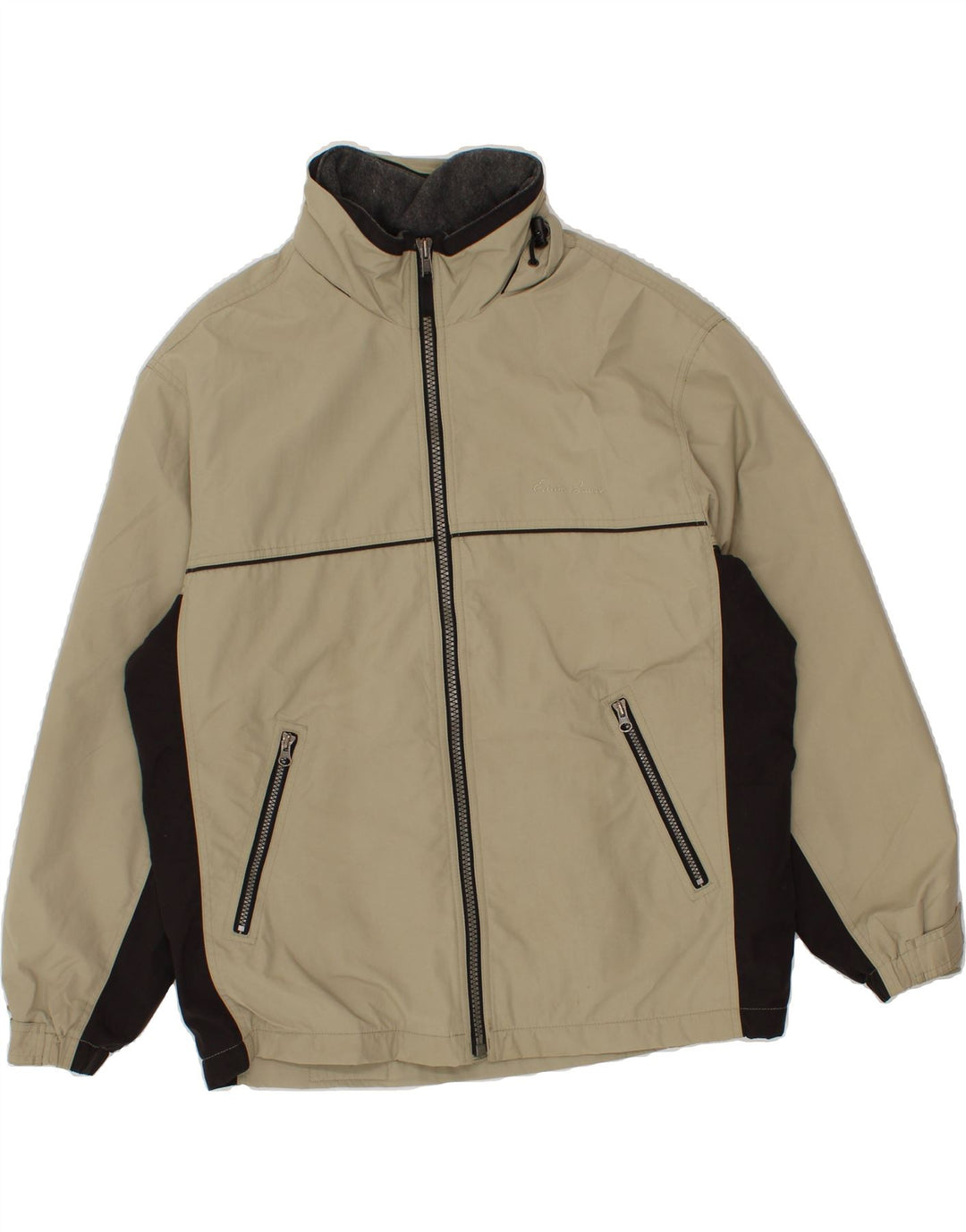 EDDIE BAUER Giubbotto bomber oversize da uomo UK 36 Piccolo color kaki