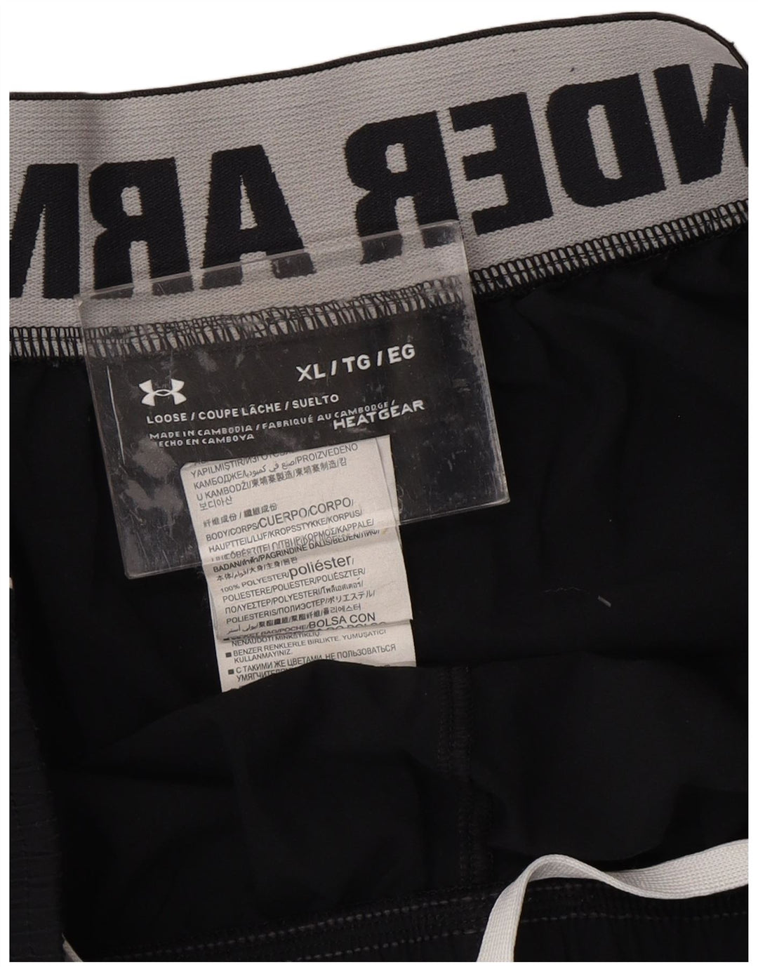 Pantaloncini sportivi grafici da uomo UNDER ARMOUR Heat Gear XL poliestere nero