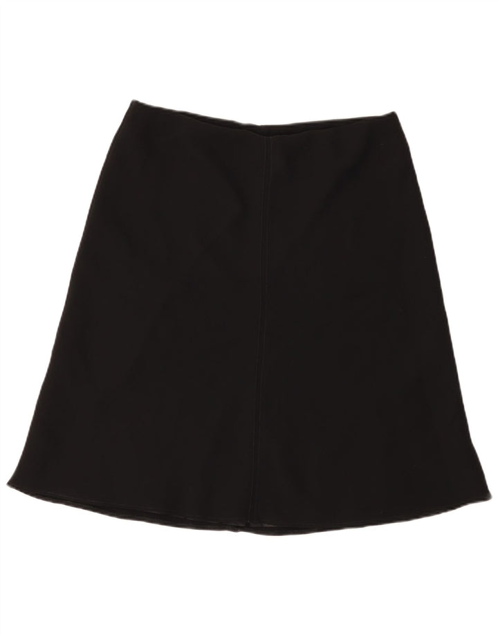 Gonna a trapezio da donna Marks & Spencer UK 14 grande W32 poliestere nero