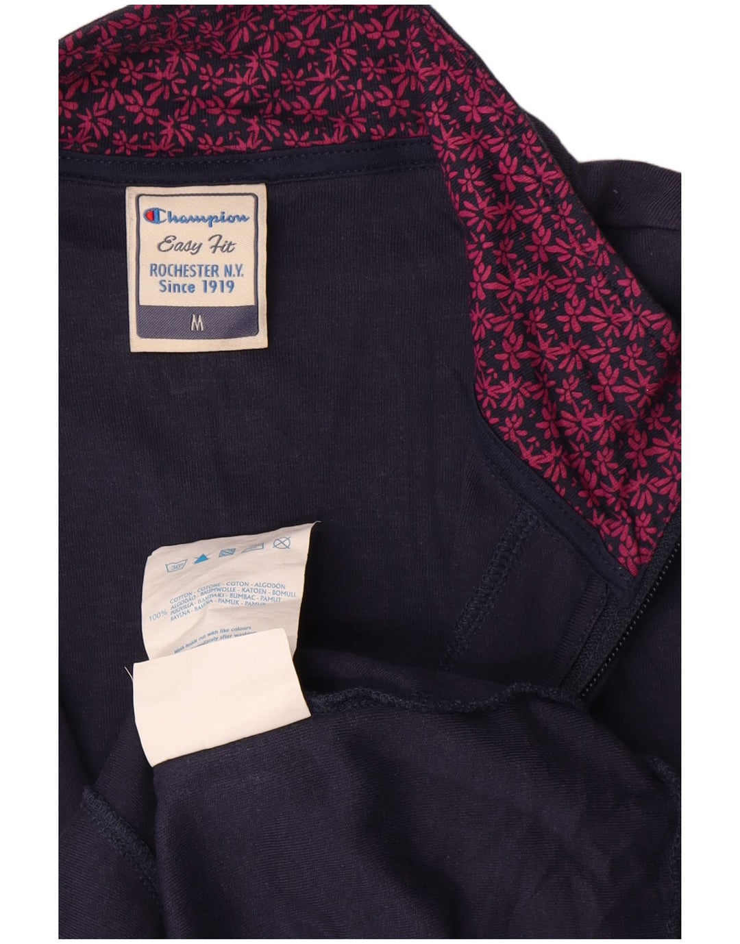 Giacca da ginnastica Champion da donna Easy Fit, taglia UK 14, cotone blu navy medio