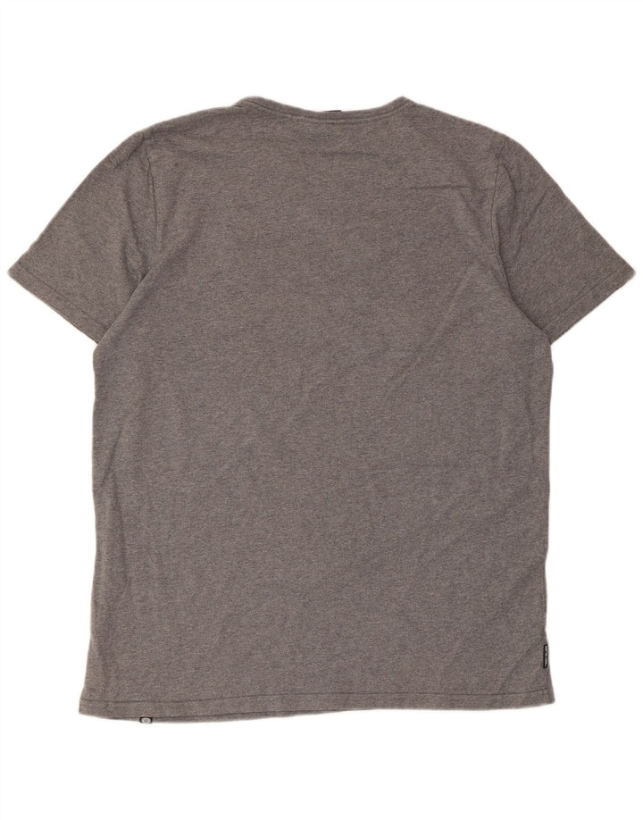 T-shirt grafica da uomo con animali, grande, in cotone grigio