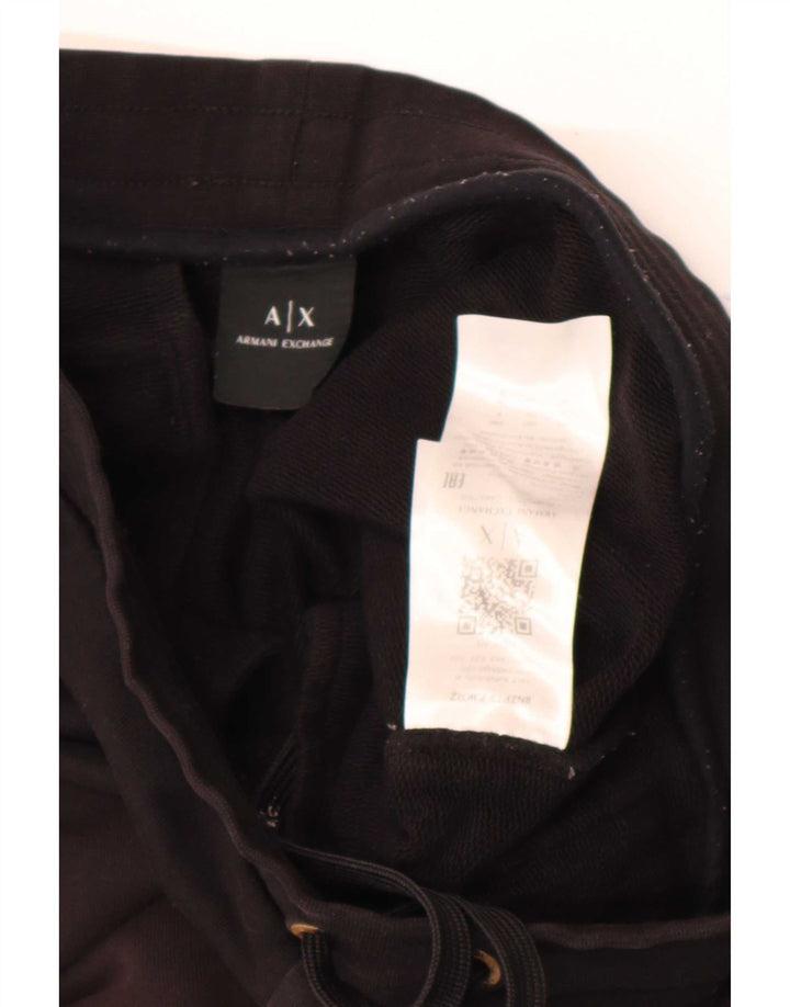 Armani Exchange Pantaloni da tuta da uomo Joggers piccoli in cotone nero