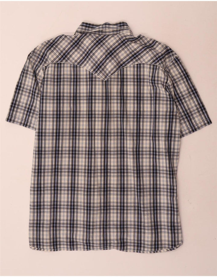 Camicia a maniche corte da uomo Levi's 2XL in cotone a quadri blu
