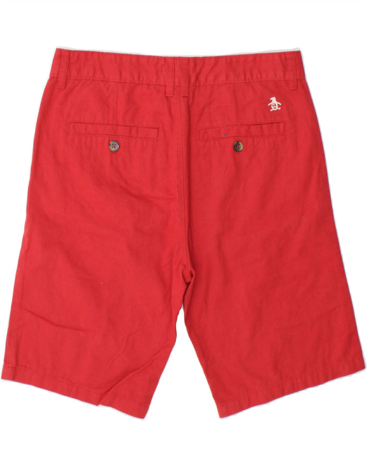 PENGUIN Boys Chino Shorts 15-16 Years  Red Cotton Vintage Penguin and Second-Hand Penguin from Messina Hembry 