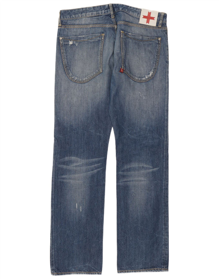 Jeans dritti invecchiati da uomo Zu Elements W36 L35 cotone blu
