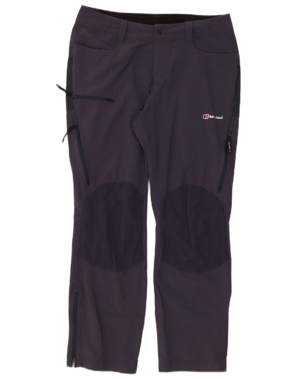 Berghaus Womens Hiking Cargo Trousers UK 14 Large W36 L29 Navy Blue Nylon