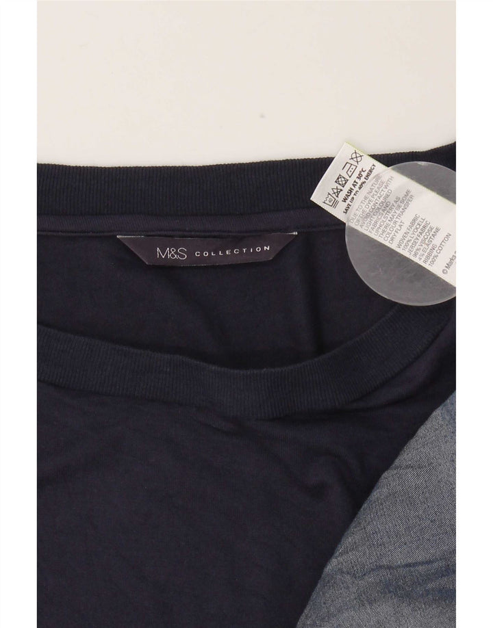 Abito basic da donna Marks & Spencer UK 12 Lyocell medio blu navy