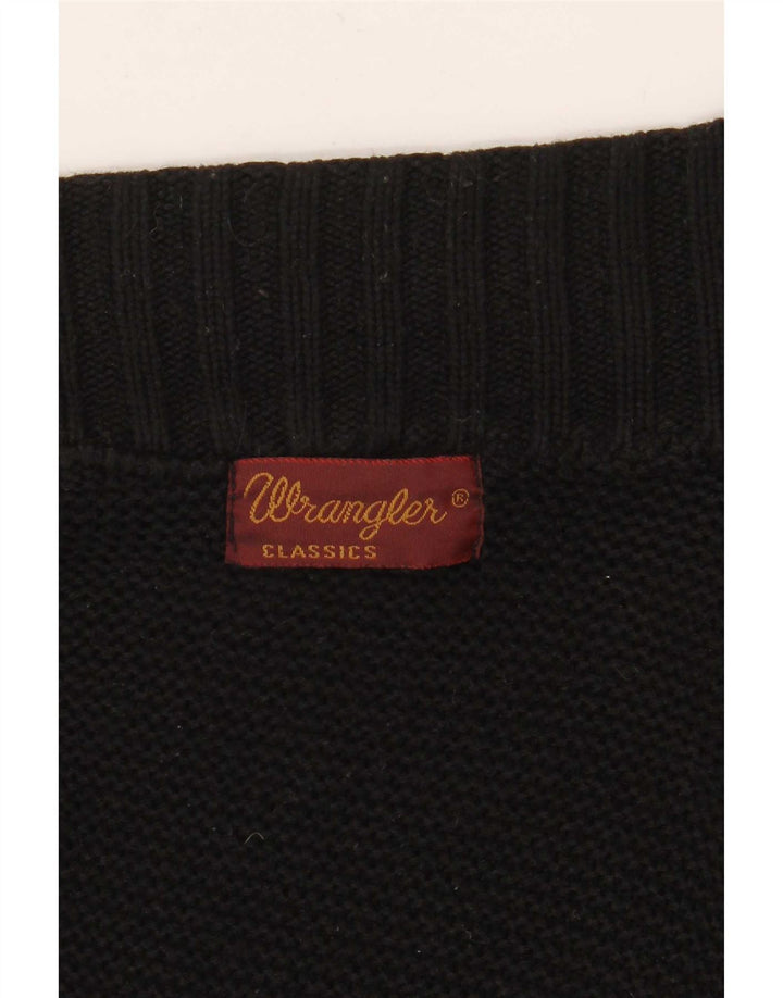 Maglione cardigan grafico da uomo Wrangler blocco colore nero medio