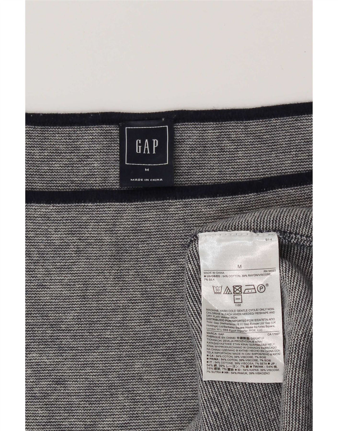 Gap Maglia da donna a maniche lunghe UK 14 Cotone grigio medio