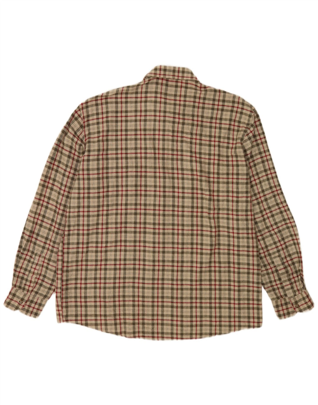 Camicia da uomo in flanella del progetto europeo XL in cotone a quadri verdi