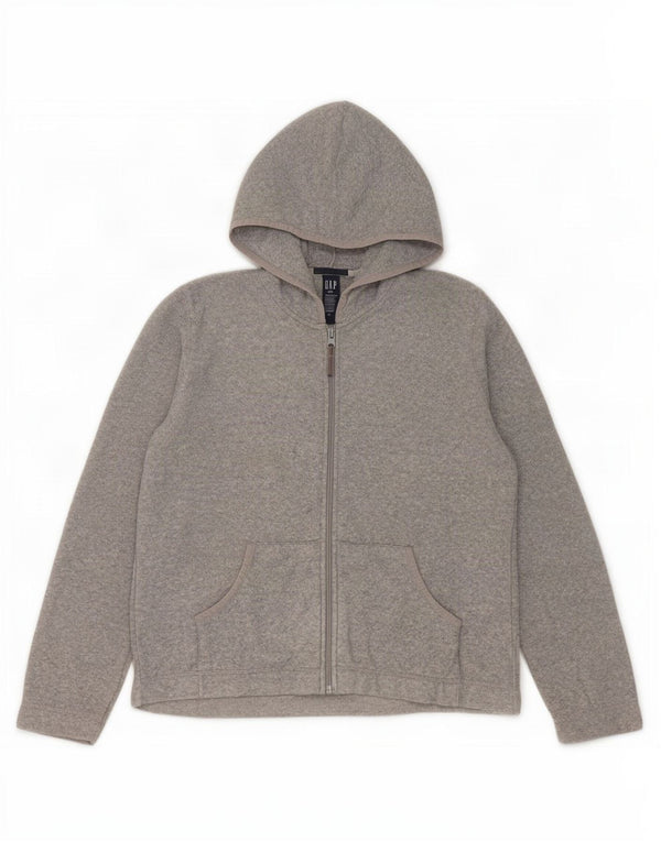 Giacca in pile oversize con cappuccio da donna Gap UK 10 Small Grigio Poliestere