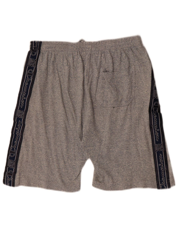 Pantaloncini sportivi grafici da uomo Champion XL in cotone color block grigio