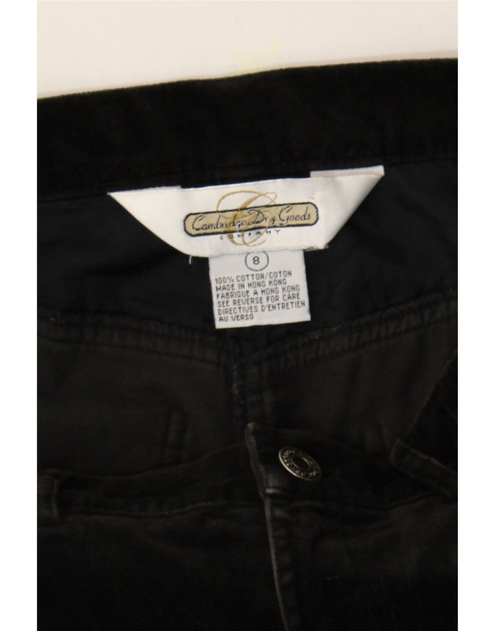 VINTAGE Womens Mini Skirt UK 8 Small W27 Black Cotton Vintage Vintage and Second-Hand Vintage from Messina Hembry 