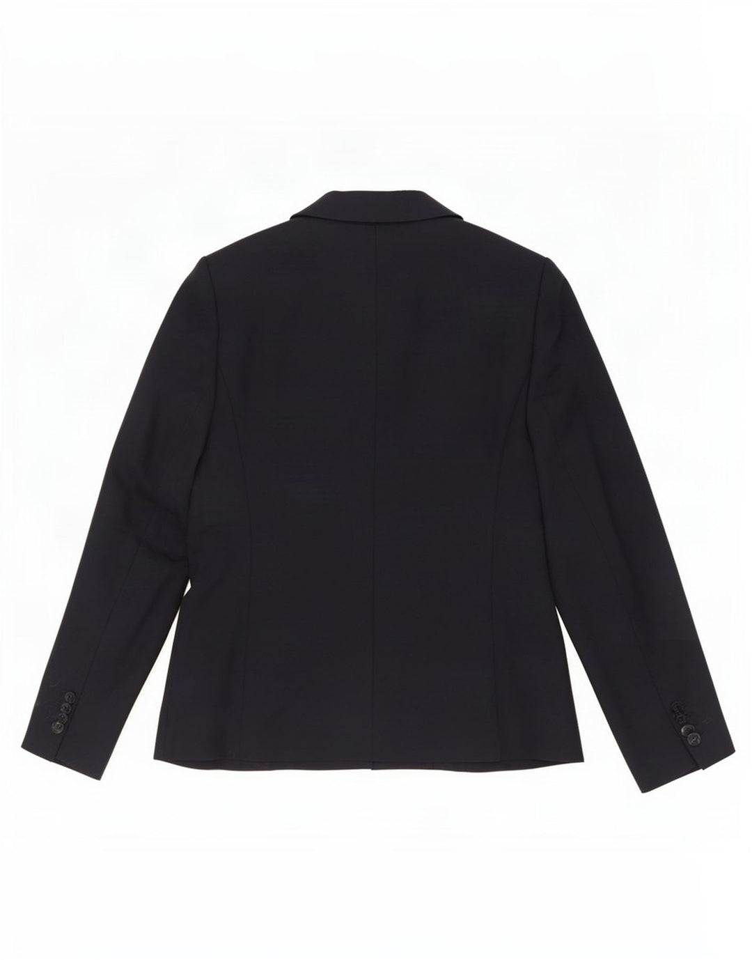 Giacca blazer a 5 bottoni da donna Laura Ashley UK 12 media lana blu navy