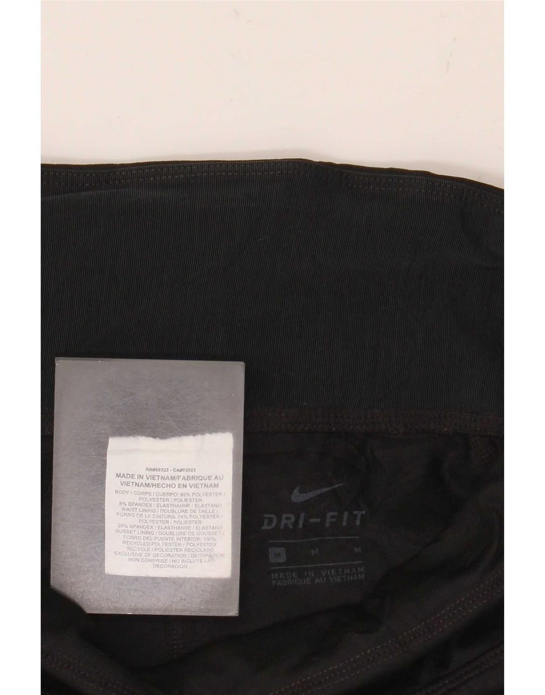 Leggings Nike Dri Fit da donna UK 12 Medium Black Colourblock in poliestere
