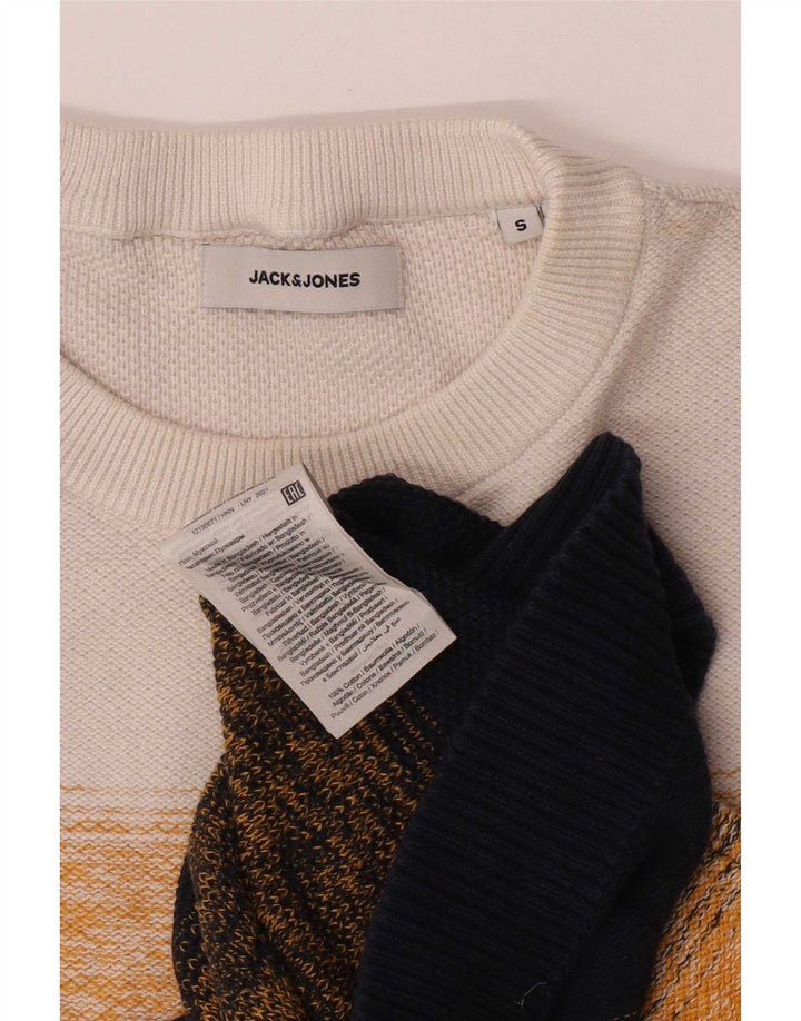 Maglione maglione girocollo da uomo Jack & Jones piccolo a righe multicolore