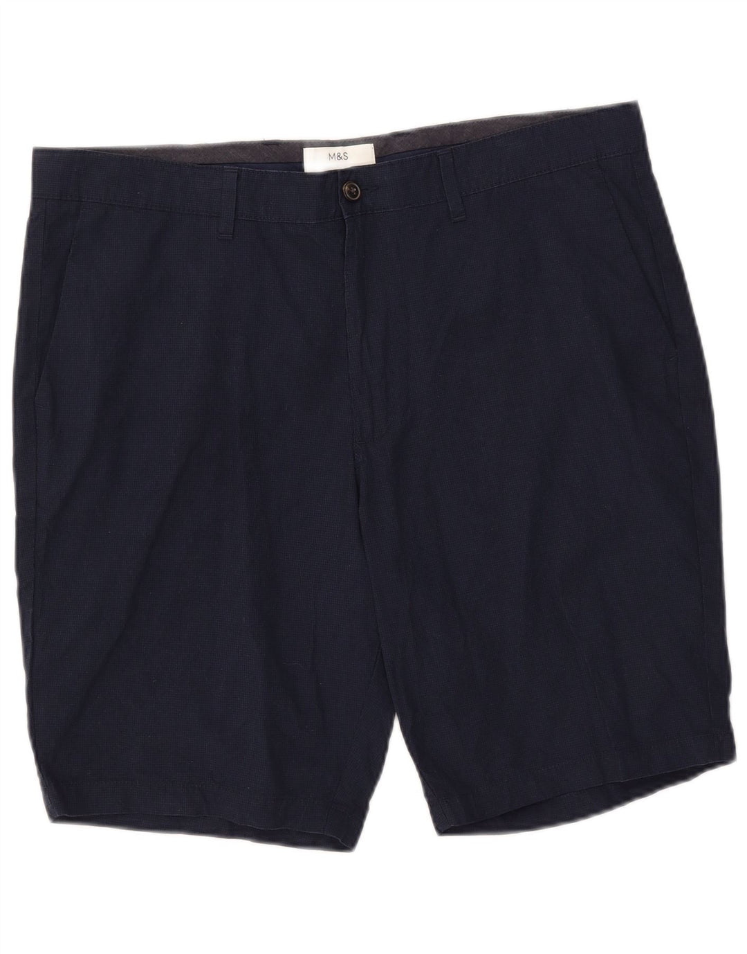 Pantaloncini chino da uomo Marks & Spencer W38 XL cotone blu navy