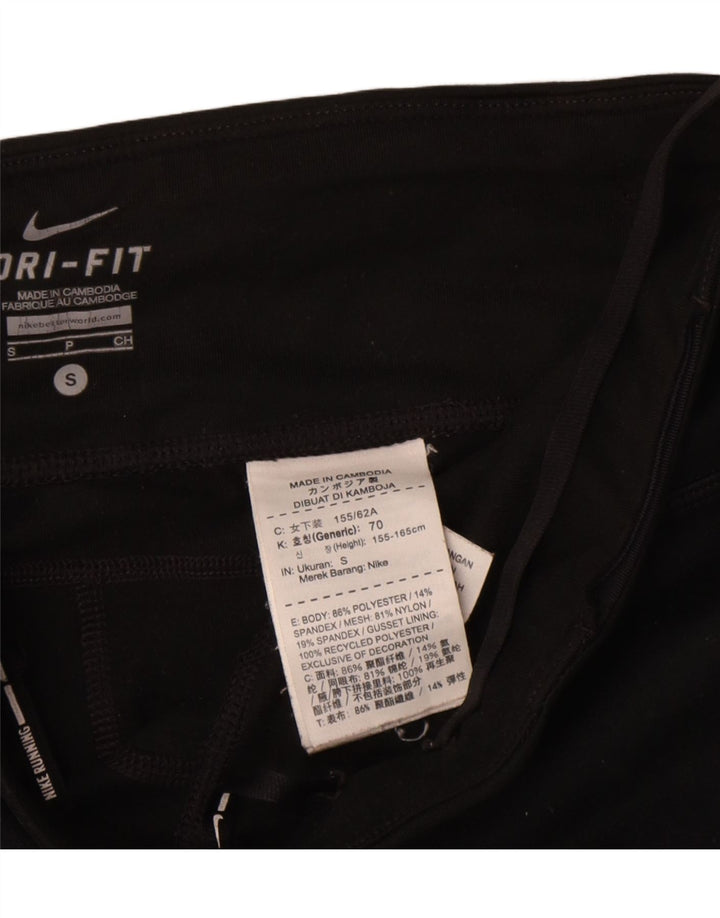 Leggings Nike Dri Fit Capri da donna UK 10 piccoli poliestere nero