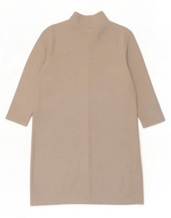 Abito maglione Zara da donna con maniche a 3/4 UK 12 Poliestere beige medio