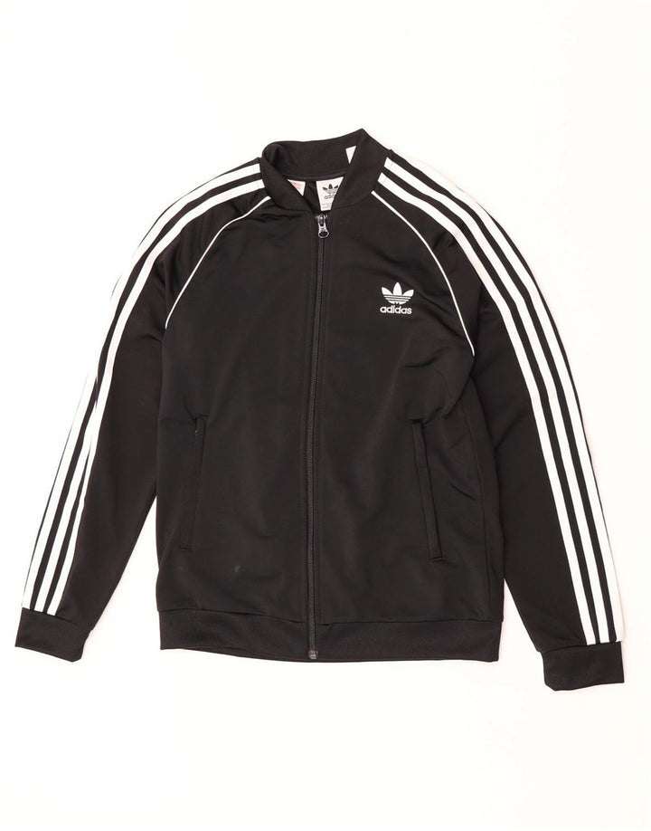 Giacca Top della tuta da ragazzo Adidas 12-13 anni in poliestere nero