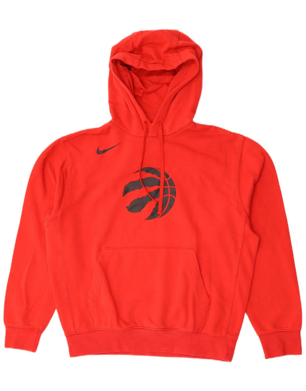 Felpa con cappuccio grafica da uomo Nike Toronto Raptors, cotone rosso medio