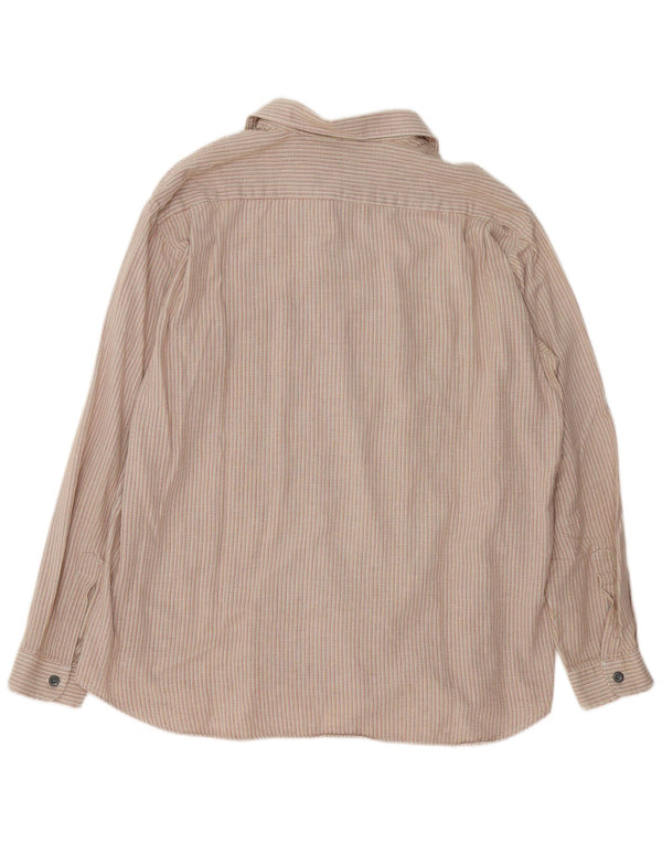 Camicia da uomo in flanella WRANGLER taglia 16 1/2 41 a righe beige grandi