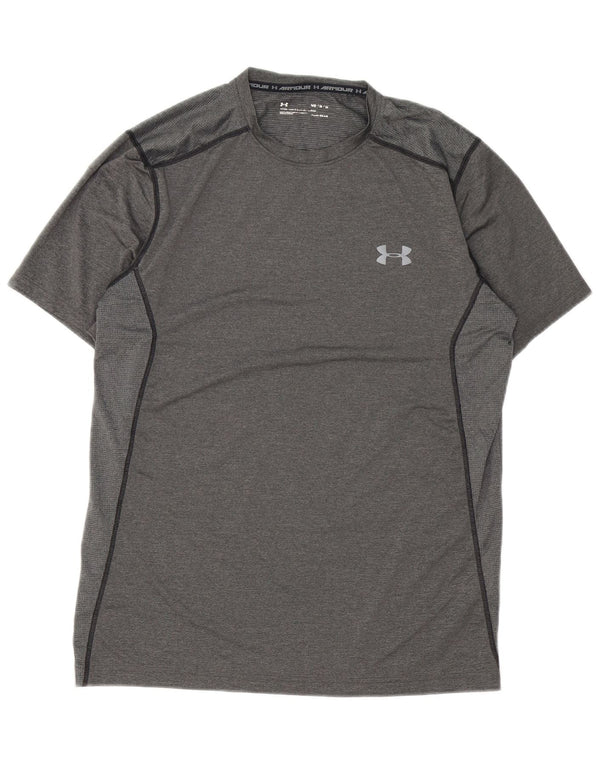 Maglietta Under Armour da uomo Heat Gear Top in poliestere grigio medio